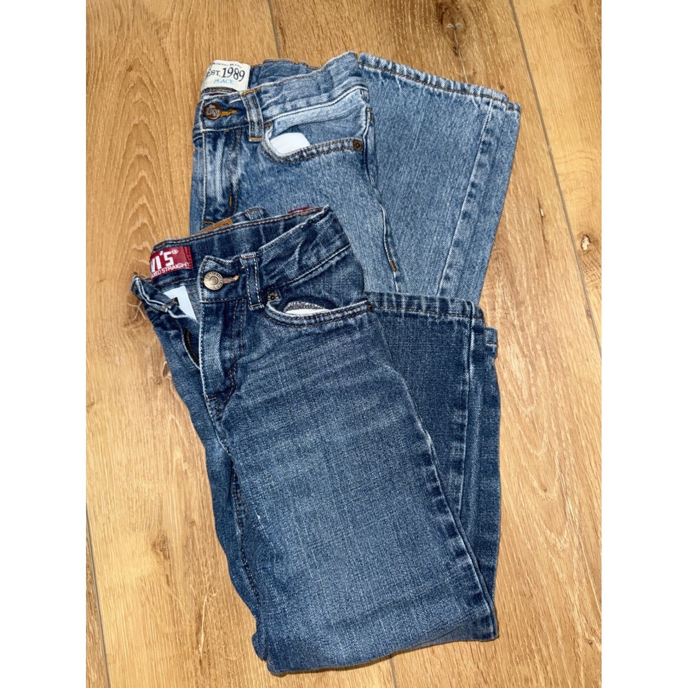 Lot of 2 Kids Jeans Levis 549 Relaxed Straight & Childrens Place Straight Size 6